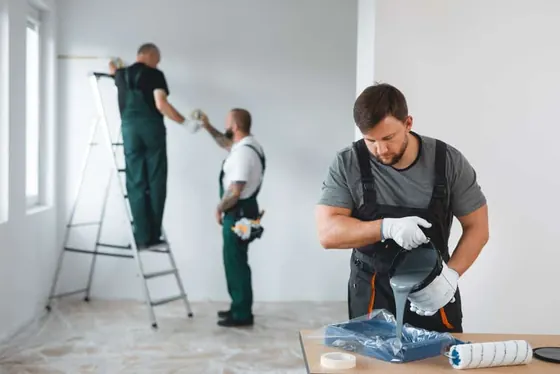 The Walker Painting crew at work on Long Island